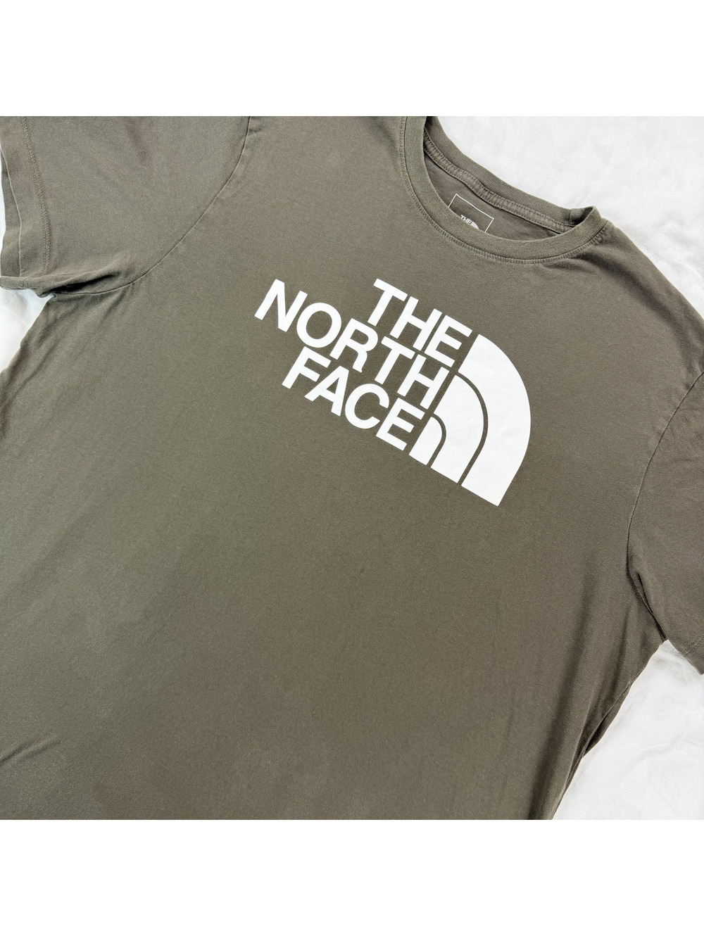 The North Face Men's Short Sleeve T-Shirt in Olive Green with Logo